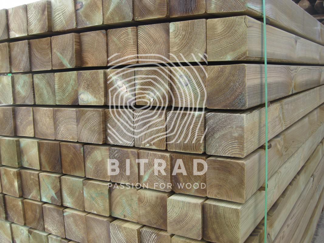 Bois raboté en pin autoclave classe 4. PPHU Bitrad